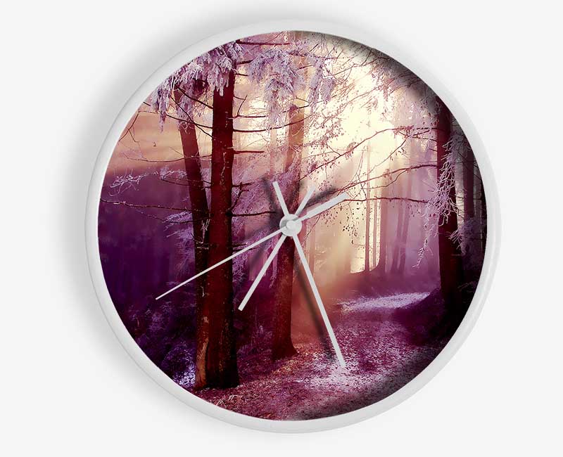 Winter Woodland Sunbeam Clock - Wallart-Direct UK