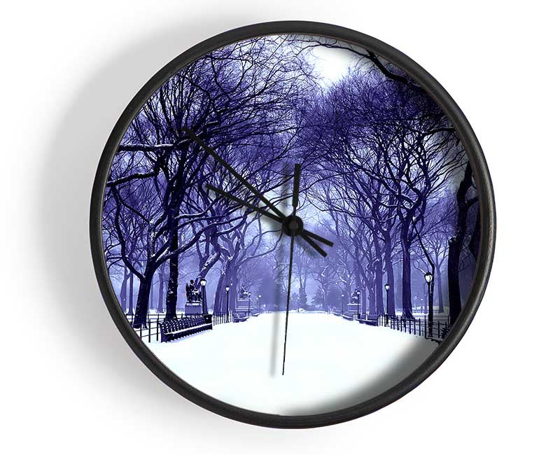 Winter Park Blue Clock - Wallart-Direct UK