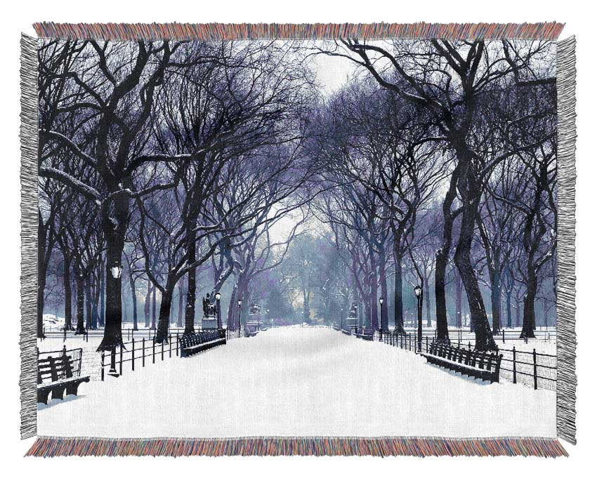 Winter Park Blue Woven Blanket