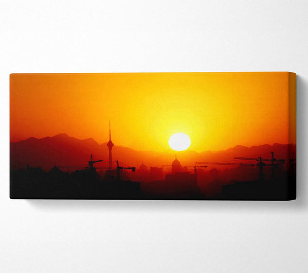 Strahlende Sonne über dem Hafen