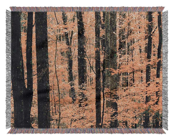 Yellow Woodland Woven Blanket