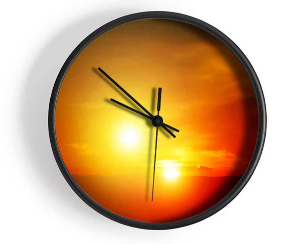 Blazing Sun Duo Clock - Wallart-Direct UK