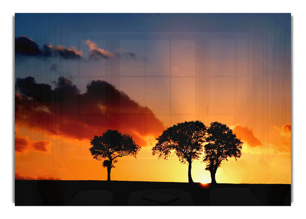 Morning Sunrise Peaking Through The Trees