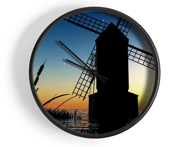 Windmill Ocean Nights Clock - Wallart-Direct UK