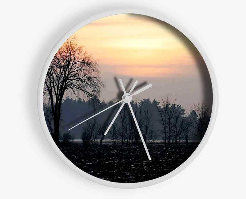 Yorkshire Dales Winter Clock - Wallart-Direct UK