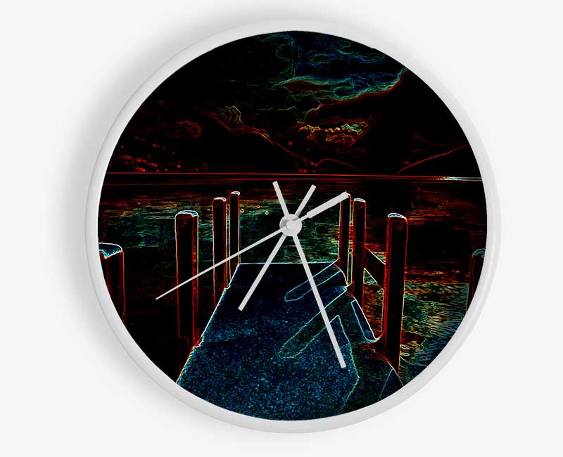 Abstract Pier Clock - Wallart-Direct UK
