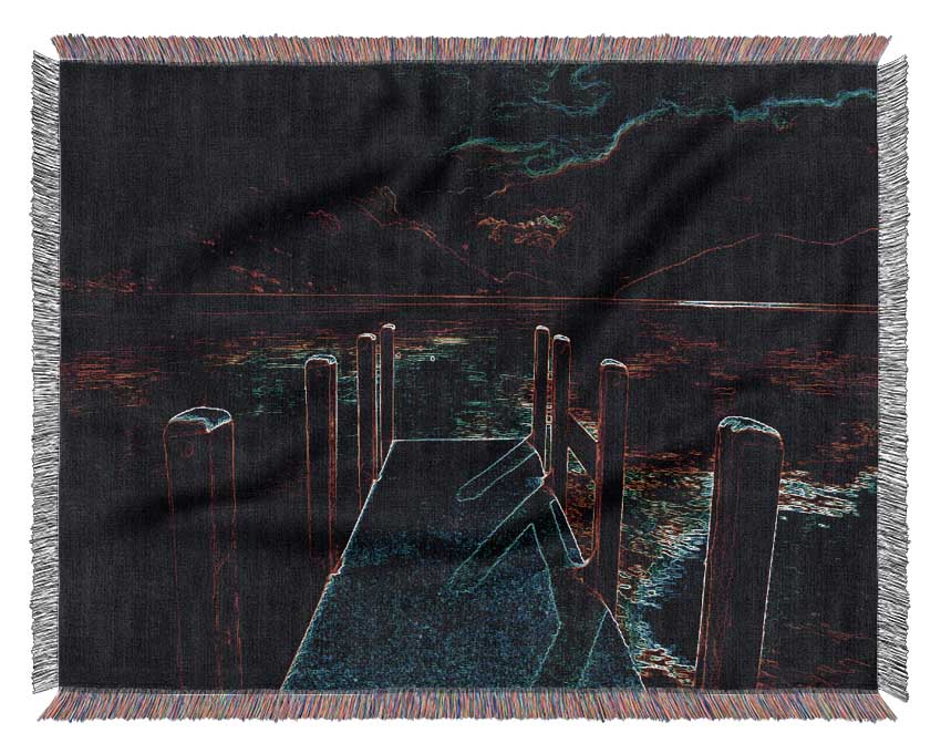 Abstract Pier Woven Blanket