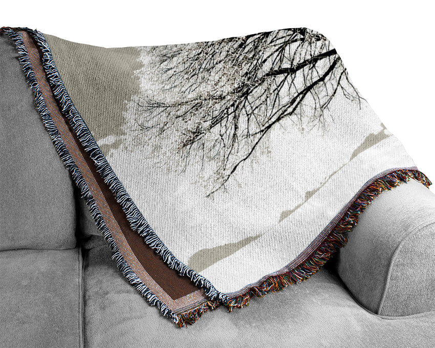 Snow Tree Woven Blanket