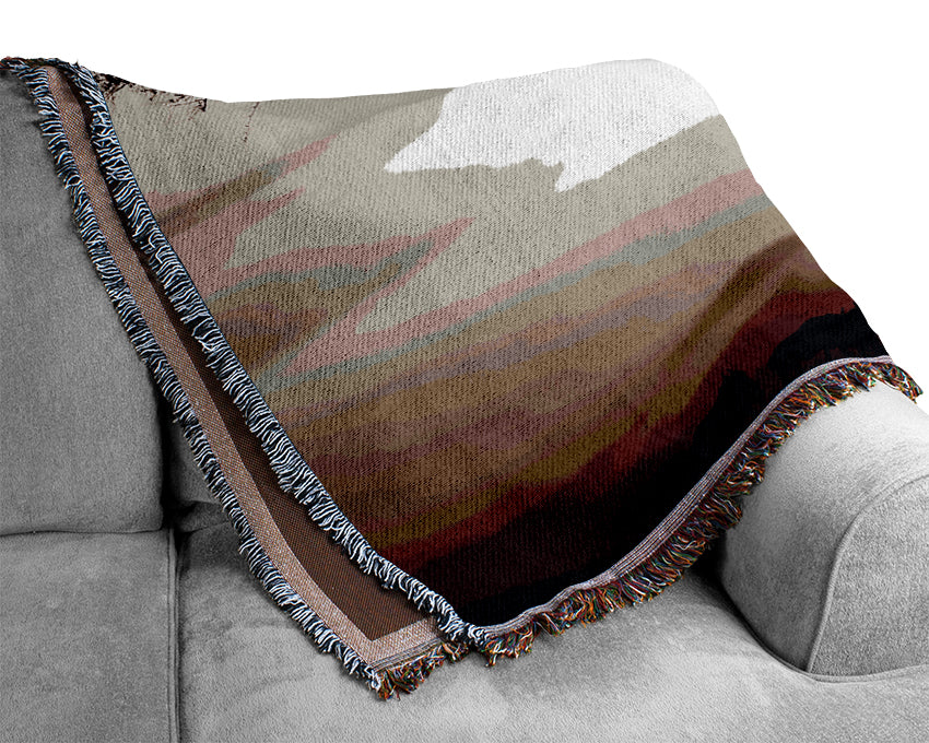 African Safari Brown Woven Blanket