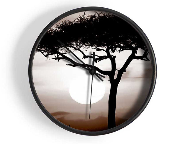 African Safari Brown Clock - Wallart-Direct UK