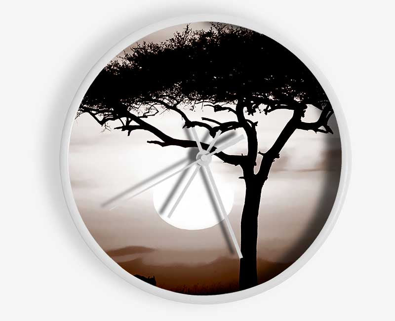 African Safari Brown Clock - Wallart-Direct UK