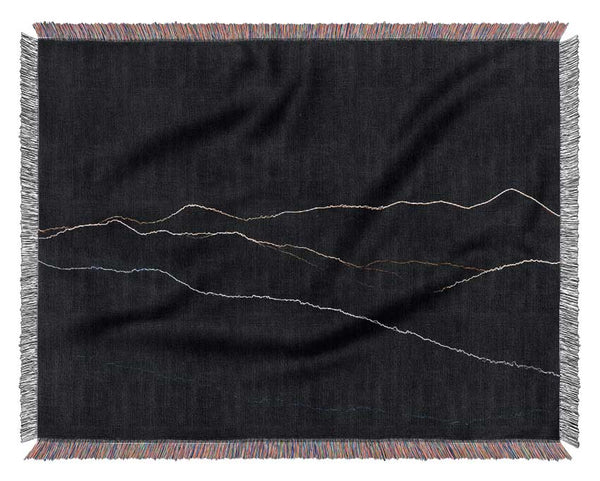 Abstract Neon Landscape 11 Woven Blanket