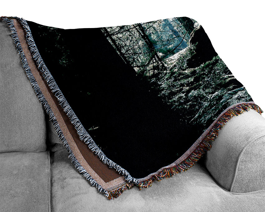 Trickling Stream Woven Blanket