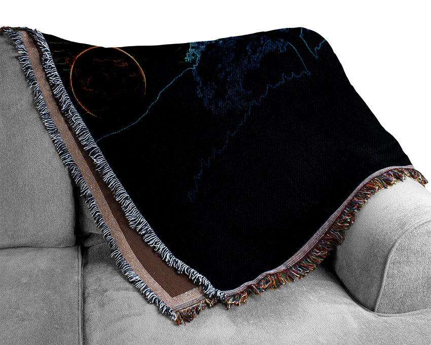 Neon Skyline Woven Blanket