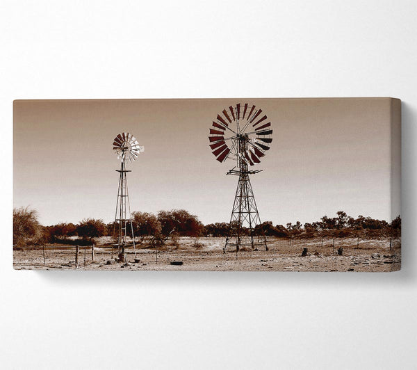 Australische Windmühlen Sepia
