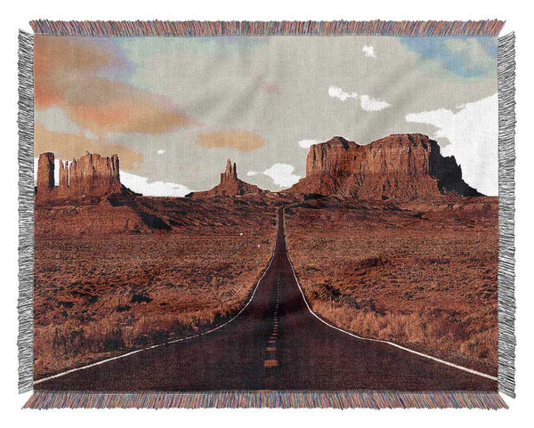 The Road To Monument Valley Woven Blanket