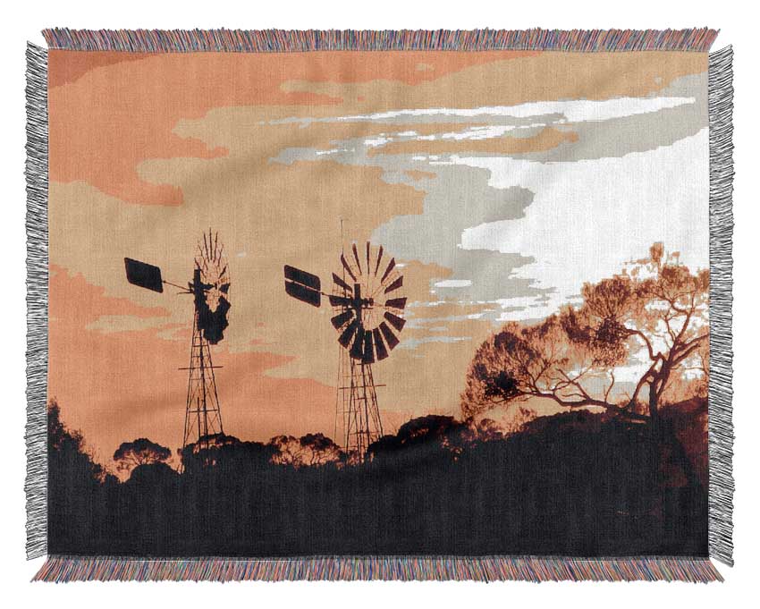 Windmills In Sunlight Woven Blanket