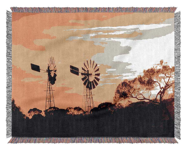 Windmills In Sunlight Woven Blanket