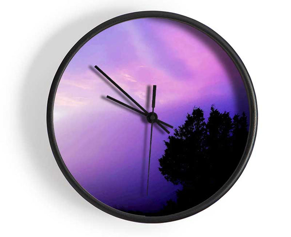 Lilac Tree Light Clock - Wallart-Direct UK