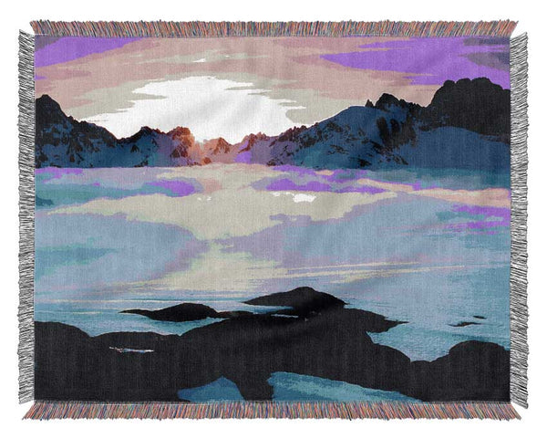 Sunrise On Top Of The World Woven Blanket