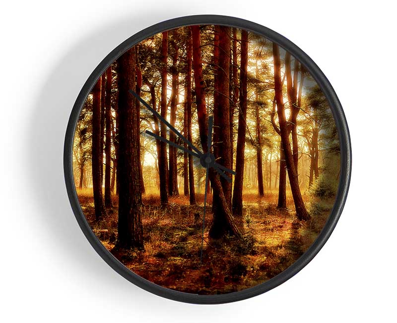 Woodlands Morning Shadows Clock - Wallart-Direct UK