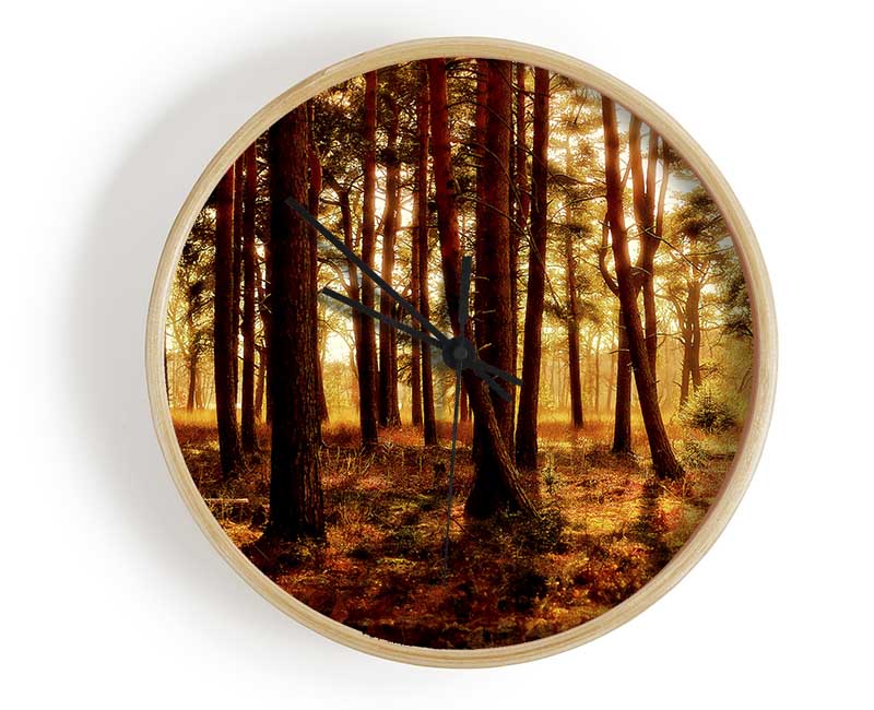 Woodlands Morning Shadows Clock - Wallart-Direct UK