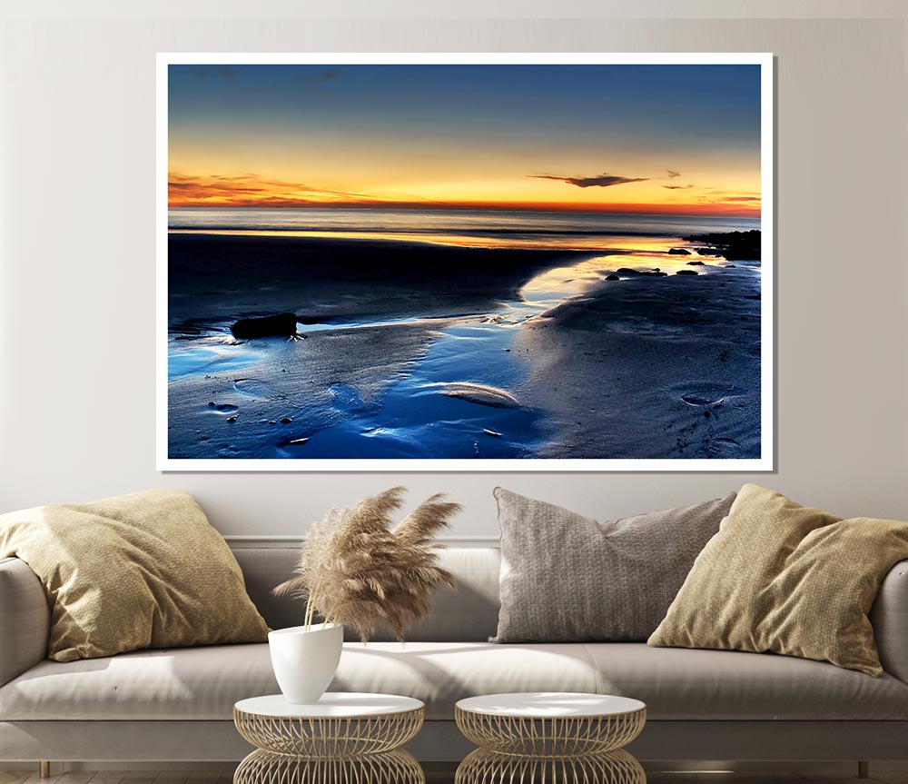 The Light On The Ocean Print Poster Wall Art