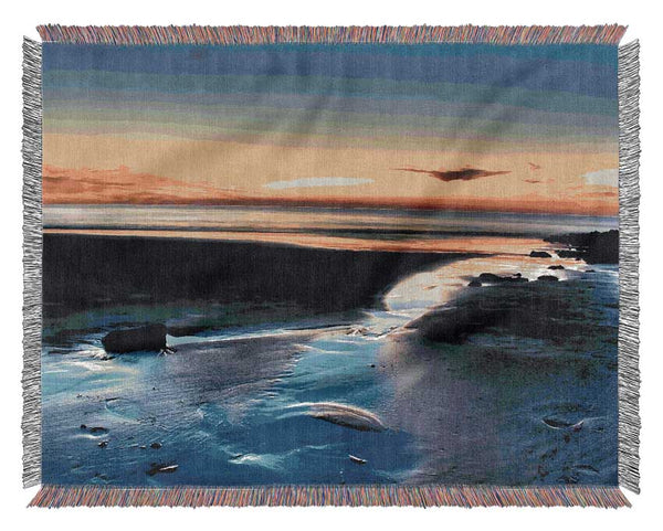 The Light On The Ocean Woven Blanket
