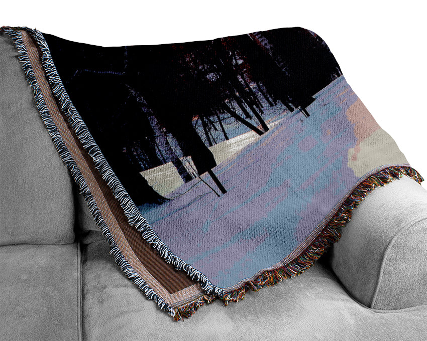 Winter Woodland Sun Woven Blanket