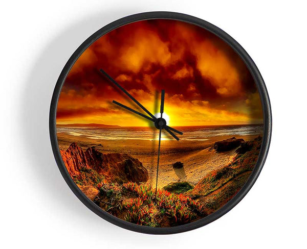 Beach Sunset Beauty Clock - Wallart-Direct UK