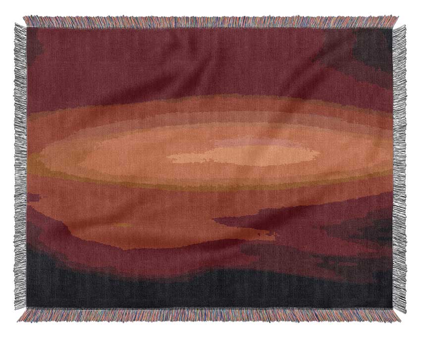 Tranquil Orange Mist Woven Blanket