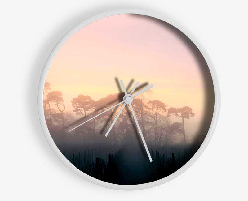 Yorkshire Dales Mist Clock - Wallart-Direct UK