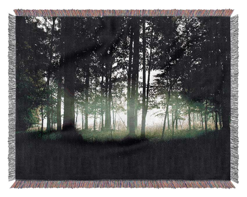 Woodland Mist Woven Blanket