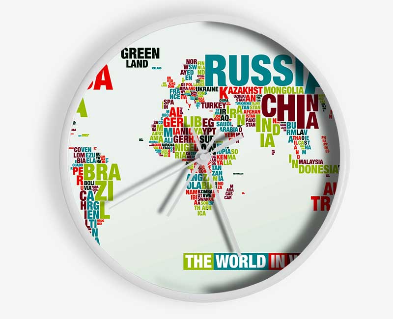 The World In A Map Clock - Wallart-Direct UK