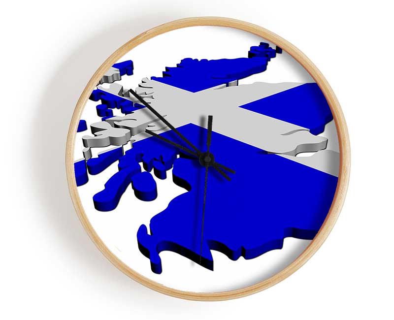 Map Of Scotland Clock - Wallart-Direct UK