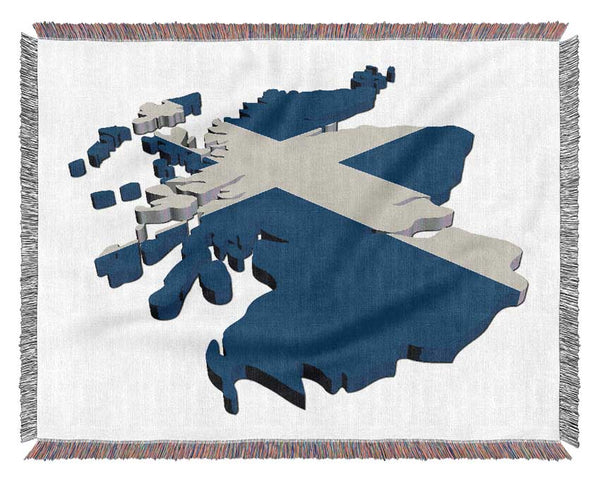 Map Of Scotland Woven Blanket