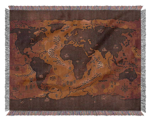 Map Woven Blanket
