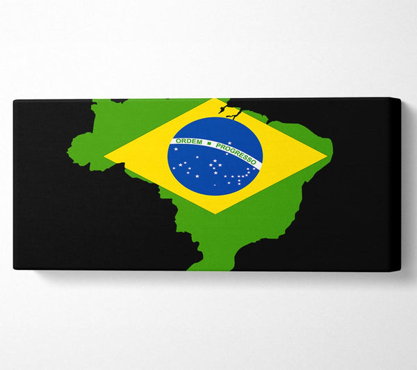 Brasilianische Flagge Karte
