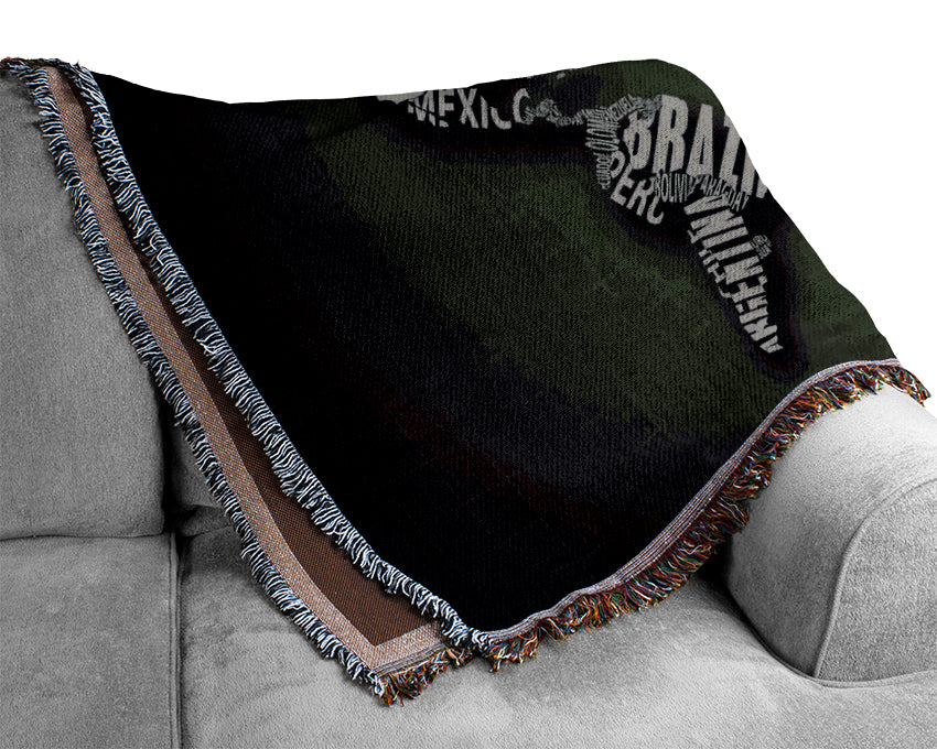 Russia World Maps Woven Blanket