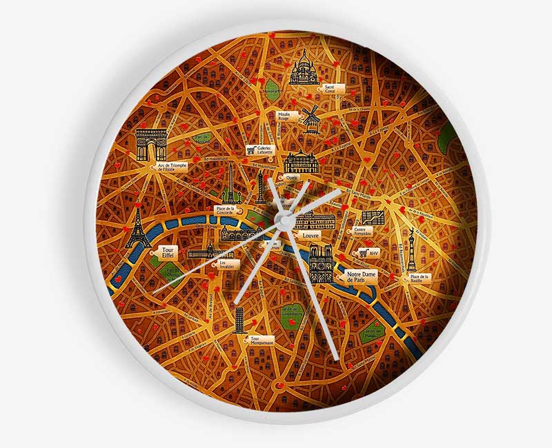Monuments Of France Clock - Wallart-Direct UK
