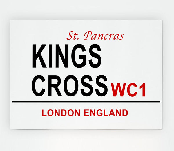 Kings Cross Signs Print Poster Wall Art