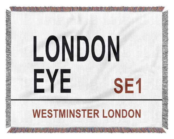 London Eye Signs Woven Blanket