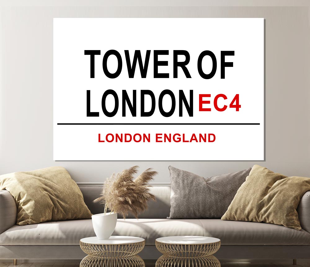 Tower Of London Signs Print Poster Wall Art