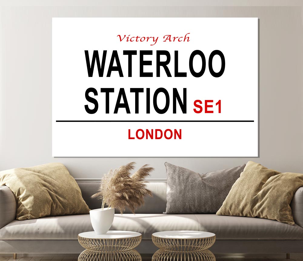 Waterloo Station Signs Print Poster Wall Art