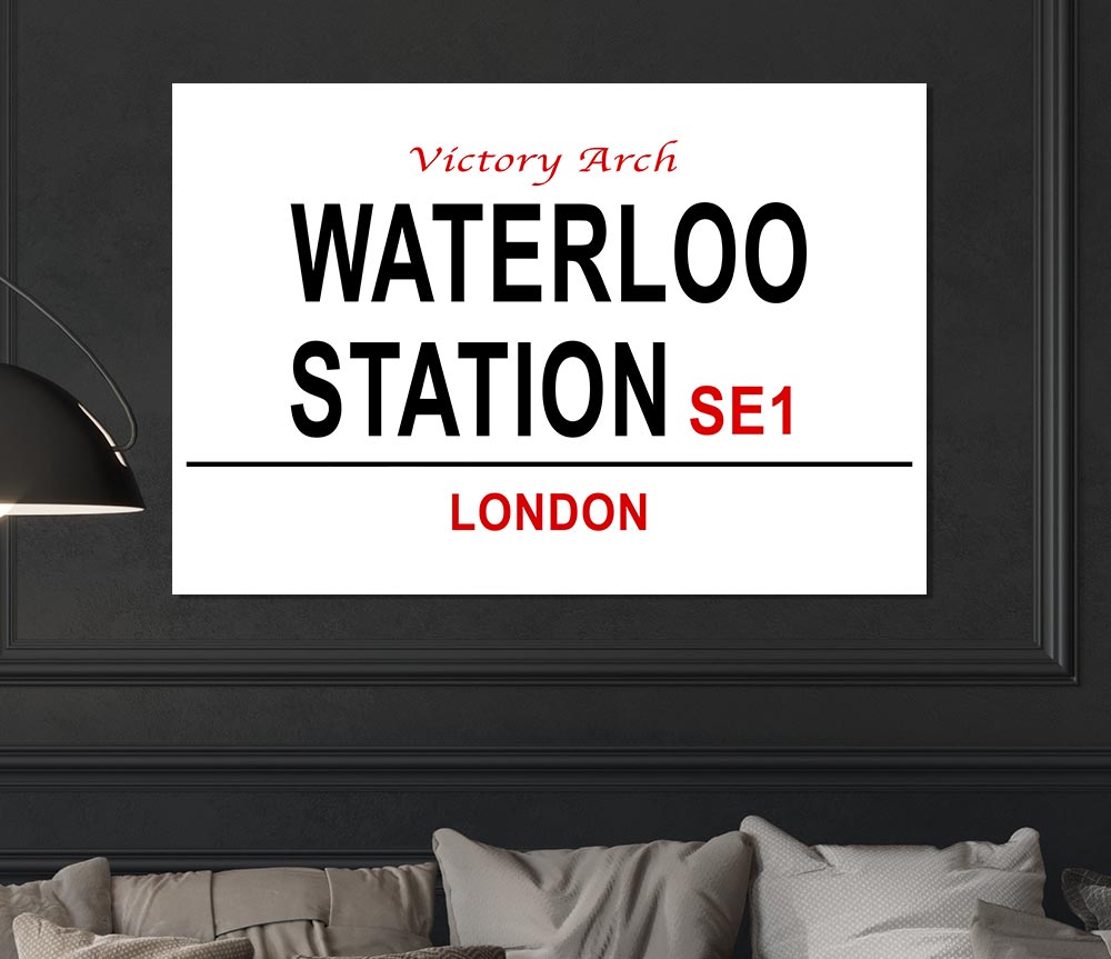 Waterloo Station Signs Print Poster Wall Art