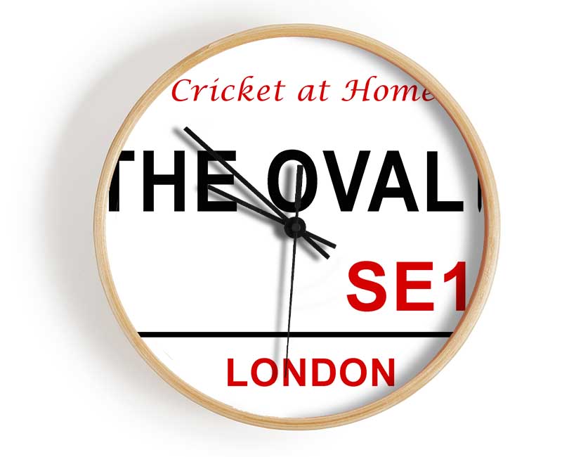 The Oval Signs Clock - Wallart-Direct UK