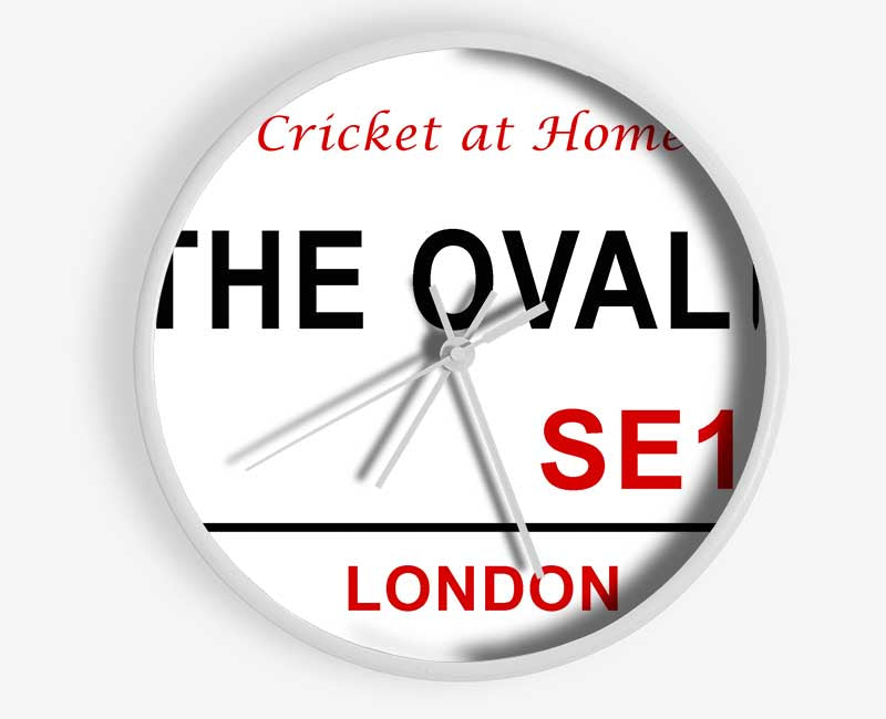 The Oval Signs Clock - Wallart-Direct UK