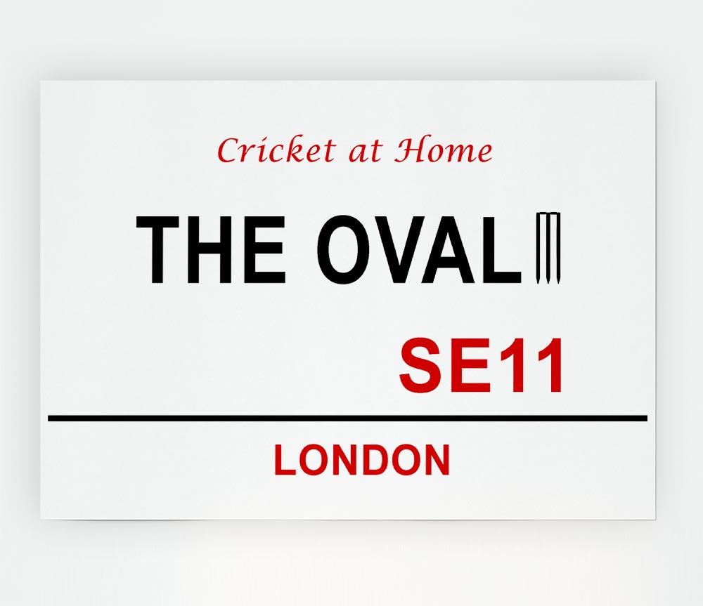 The Oval Signs Print Poster Wall Art