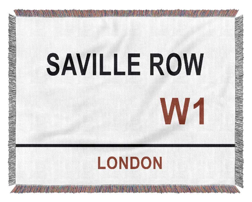 Saville Row Signs Woven Blanket