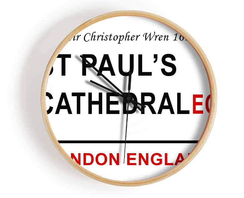 St Pauls Cathedral Signs Clock - Wallart-Direct UK